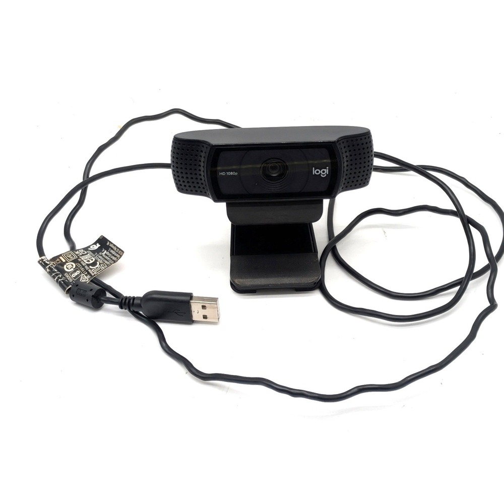 Logitech HD 1080p USB Webcam Built In Microphone Clip Mount for PC Mac Tested